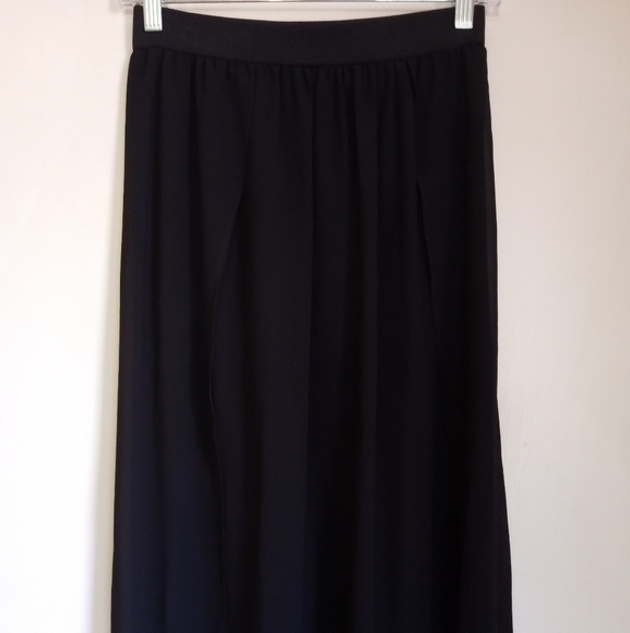 Tobi double spliced black mesh overlay maxi skirt in women's size small - Picture 1 of 11